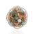 Pearl and crystal floral round finger ring for women
