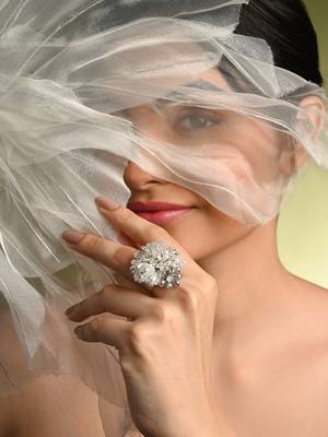 White drop pearl silver adjustable ring for women 2
