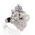 White drop pearl silver adjustable ring for women