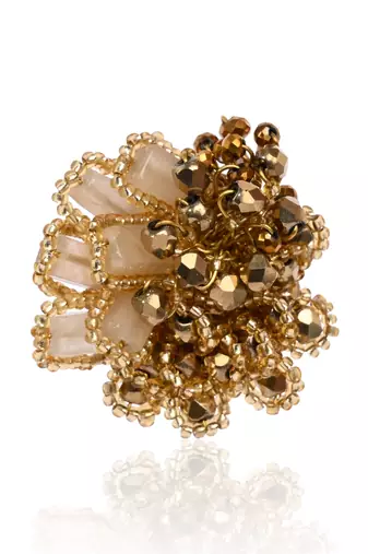 Gold plated golden adjustable ring