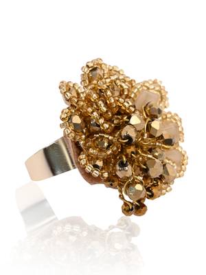 Gold plated golden adjustable ring 4