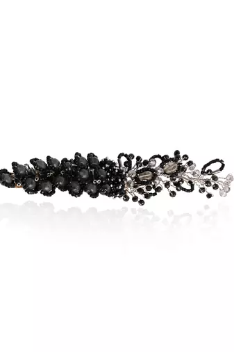 Black and grey cocktail adjustable handmade bracelet for women