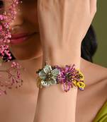 Colourful crystal adjustable bracelet for wedding