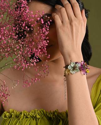 Colourful crystal adjustable bracelet for wedding 2