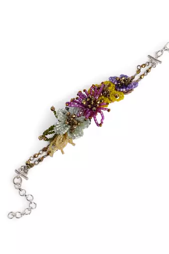 Colourful crystal adjustable bracelet for wedding