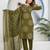 Green Floral Printed Round Neck Pure Cotton Kurta With Trouser & Dupatta