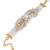 Gold plated colourful stone adjustable bracelet for weddings