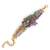 Gold plated colourful stone adjustable bracelet for weddings