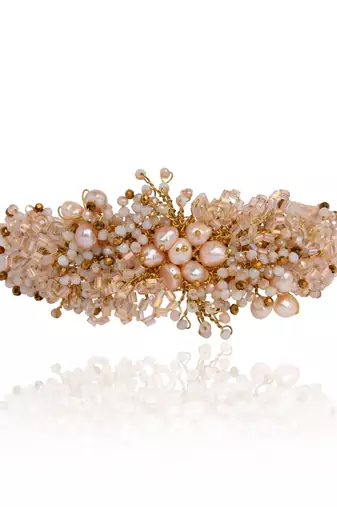 Fresh water pearl floral bracelet