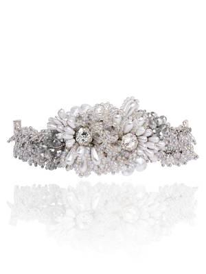 Silver plated pearl festive bracelet 3
