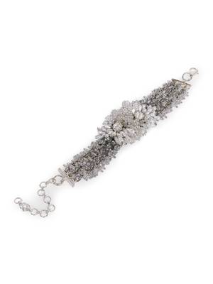 Silver plated pearl festive bracelet 4