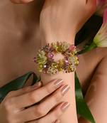 Green mehendi stone beaded bracelets