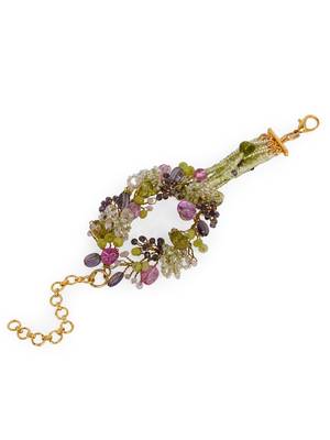 Green mehendi stone beaded bracelets 4