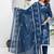 Aaysa floral printed blue round neck pure cotton kurta with trouser & dupatta