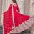 Pink embroidered georgette three-piece Anarkali suit 