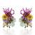 Colourful crystal beaded flower abstart big studs