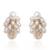 White pearl drop pearl triangle earrings