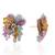 Multicolour round floral stone earrings