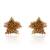Gold plated metallic abstart earrings for ethnic wedding look