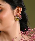 Colourful stone studs indian wedding jewelry
