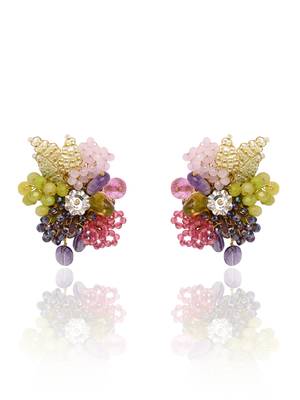 Colourful stone studs indian wedding jewelry 3