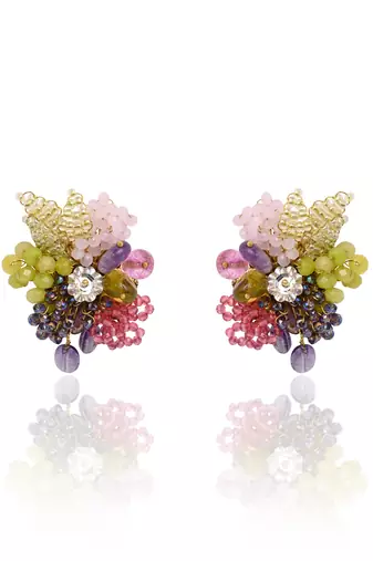 Colourful stone studs indian wedding jewelry