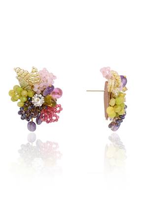 Colourful stone studs indian wedding jewelry 4