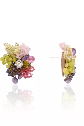 Colourful stone studs indian wedding jewelry
