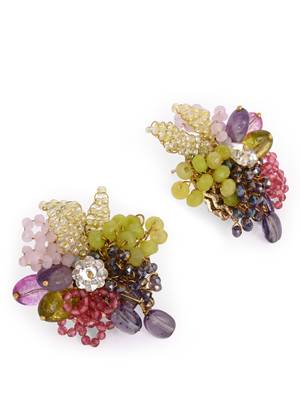 Colourful stone studs indian wedding jewelry 5