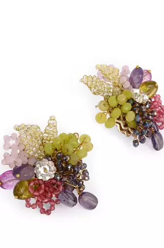 Colourful stone studs indian wedding jewelry