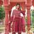 Maroon Floral Embroidered Round Neck Pure Cotton Kurta With Trouser & Dupatta