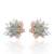 Round peach and turq earrings for everyday look