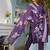 Aaysa floral printed blue round neck pure cotton kurta with trouser & dupatta