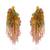 Mulicolour stone wedding long earrings