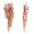 Baby pink shaded gold plated chain tassel long earrings