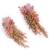 Baby pink shaded gold plated chain tassel long earrings