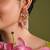 Rose pink green fashion long earrings for women