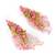 Rose pink green fashion long earrings for women
