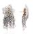Silver plated pearl festive medium size earrings