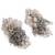 Silver plated pearl festive medium size earrings