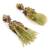 Green mehendi jhumka tassel earrings
