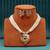 Multi color meena work matte gold necklace set