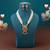 Rani & green color matte gold necklace set