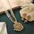 Gold color matte gold necklace set