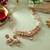 White color matte gold necklace set