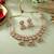 Gold color matte gold necklace set
