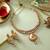 White color matte gold necklace set