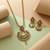 Gold color matte gold necklace set