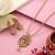 Gold color matte gold necklace set