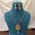 Gold color matte gold necklace set
